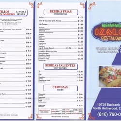Izalco Restaurant - Menu cover, fresh off the presses 4/2014
