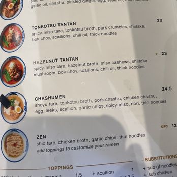 Afuri - Menu - Ramen Near Me - Costa Mesa, California