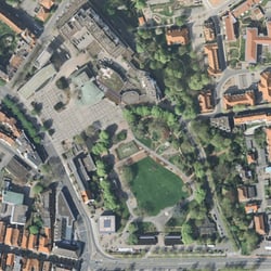 Tourist-Information - Luftbild mit Bürgergarten