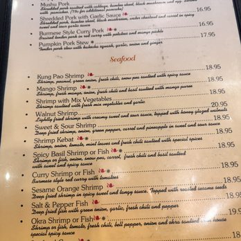 Yangon - Menu - Chinese Near Me - Burlingame, California