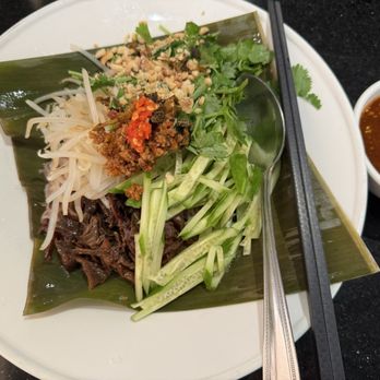 Ping’s Bistro - Cold Rice Noodle with Oil Mushrooms - Chinese Near Me - San Mateo, California