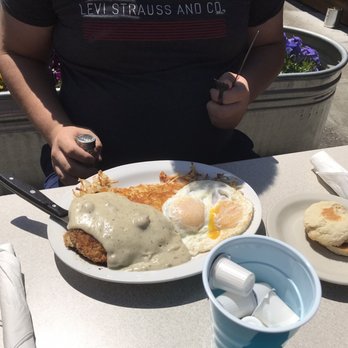 Log Cabin Diner - Chicken friend streak and fresh biscuit - American Near Me - Klamath, California Log Cabin Diner - Chicken friend streak and fresh biscuit - American Near Me - Klamath, California