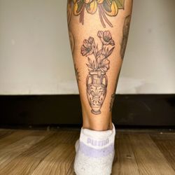 The House Of Art Doll - Fine line vase tattoo