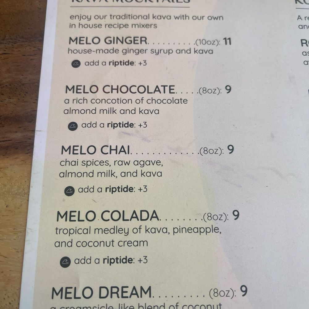Melo Melo Kava Bar - Menu - Lounges Near Me - Oakland, California Melo Melo Kava Bar - Menu - Lounges Near Me - Oakland, California
