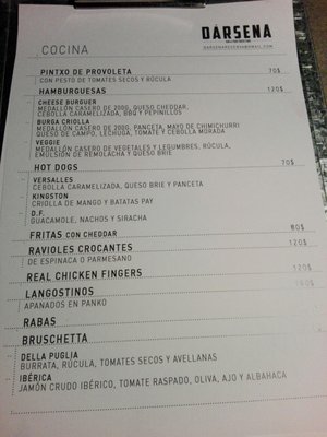 Menu photo 7 Dársena Buenos Aires, C