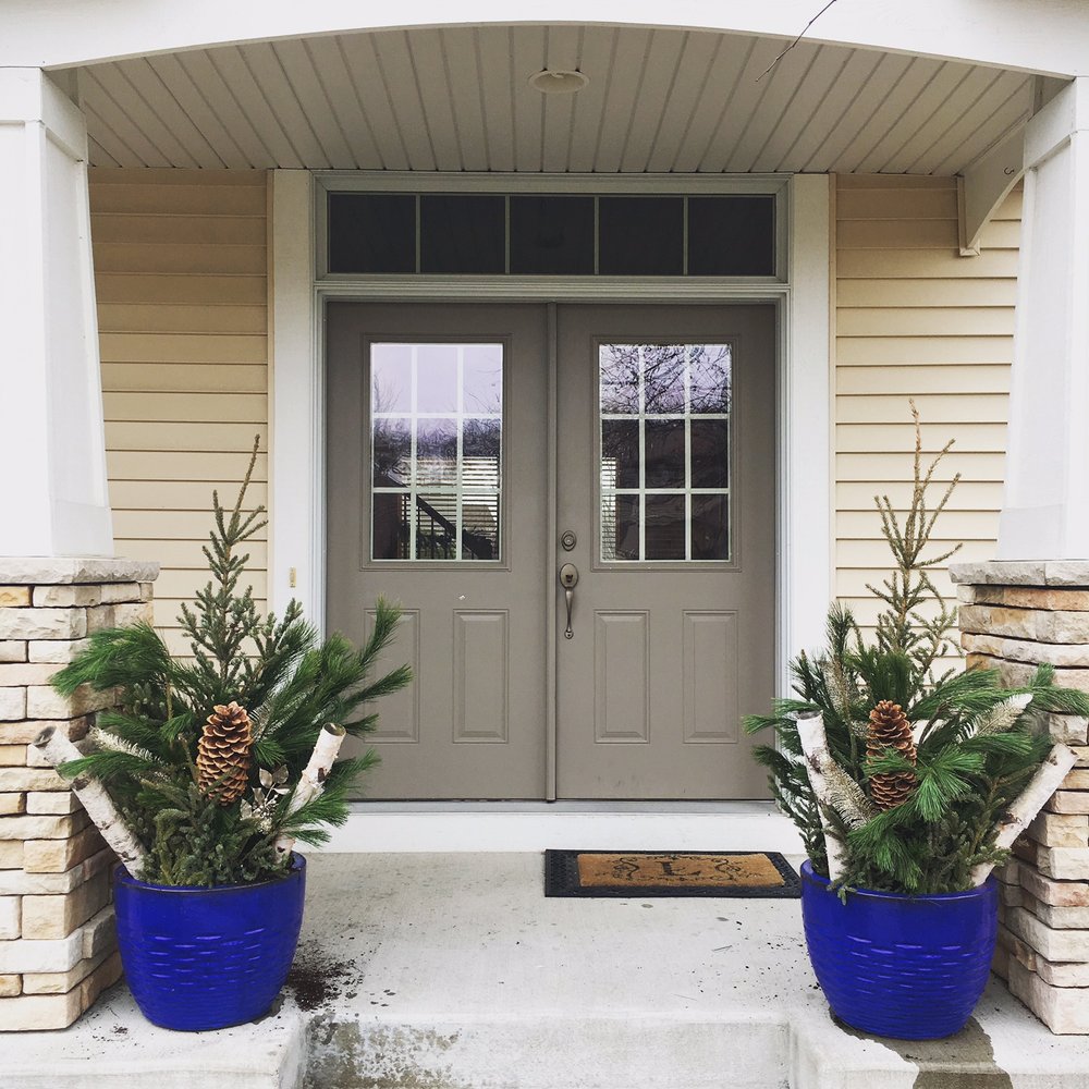 Dundee Nursery - The planters I created with Dundee greenery & over-sized pine cones. Love how they turned out! - Landscape Architects or Designers Near Me - Osseo, Minnesota Dundee Nursery - The planters I created with Dundee greenery & over-sized pine cones. Love how they turned out! - Landscape Architects or Designers Near Me - Osseo, Minnesota