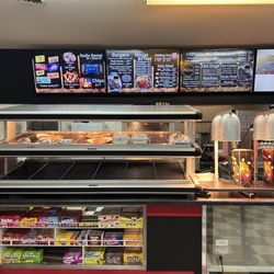 Blue Grass Drive-In - Hot served items and menu / order placing area.