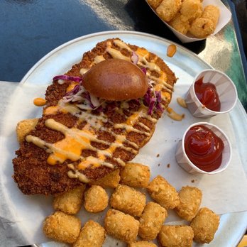 Pym Test Kitchen - Not so little chicken sandwich - Coffee & Tea Near Me - Anaheim, California