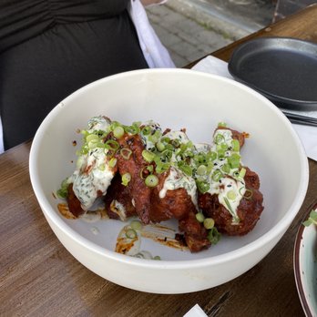 Paper Tiger Noodle Bar - Korean Fried Chicken Wings/Drums with Miso Ranch - Ramen Near Me - Ottawa, Ontario Paper Tiger Noodle Bar - Korean Fried Chicken Wings/Drums with Miso Ranch - Ramen Near Me - Ottawa, Ontario