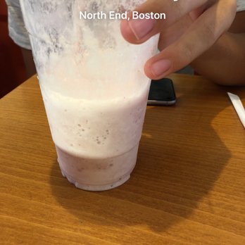 Caffe Lil Italy - Can you believe this is a strawberry smoothie?? Where are the strawberries? - Coffee & Tea Near Me - Boston, Massachusetts