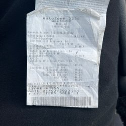 AutoZone - Matching serial or skew # what ever it's called