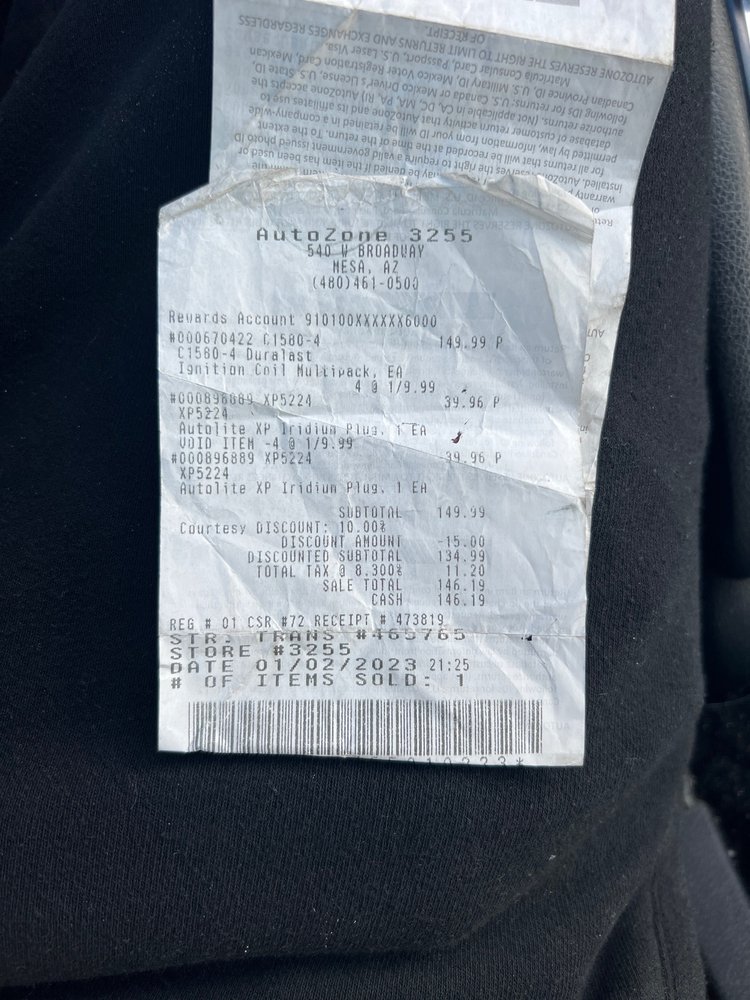 AUTOZONE Updated June 2024 15 Reviews 540 W Broadway Rd, Mesa