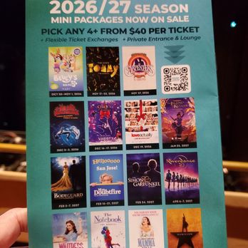 Broadway San Jose - Mini packages - Performing Arts Near Me - San Jose, California