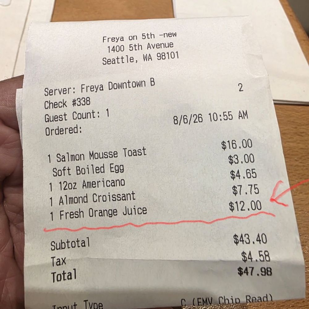 Freya Bakery & Cafe - Be warned of the high priced Orange juice served in a plastic cup - Bakeries Near Me - Seattle, Washington Freya Bakery & Cafe - Be warned of the high priced Orange juice served in a plastic cup - Bakeries Near Me - Seattle, Washington