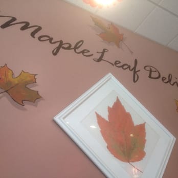 Maple Leaf Delicatessen - maple leaves on the wall - Delis Near Me - Vancouver, British Columbia
