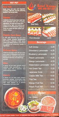 Menu photo 2 Seoul Korean BBQ & Hotpot Waco, TX Menu photo 2 Seoul Korean BBQ & Hotpot Waco, TX