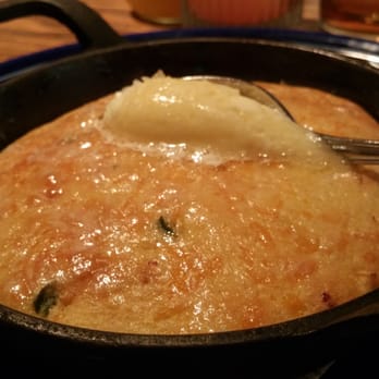 Yardbird - Skillet cornbread: cheddar, bacon, jalapeno, maple butter ($9) - Southern Near Me - Las Vegas, Nevada Yardbird - Skillet cornbread: cheddar, bacon, jalapeno, maple butter ($9) - Southern Near Me - Las Vegas, Nevada