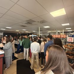 Line inside on a Saturday morning
