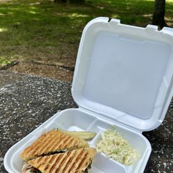 Foothills Milling Cafe - Turkey Basil sandwich with mustard slaw and house-made dill pickle
