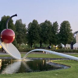 08.22.23 This giant spoon and cherry is the centerpiece of the Walker Art Center's Minneapolis Sculpture 08.22.23 This giant spoon and cherry is the centerpiece of the Walker Art Center's Minneapolis Sculpture