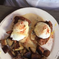 Friends Table Restaurtant & Bar - Fried chicken Benedict(the best) very flavorful and has a good amount of spice to it
