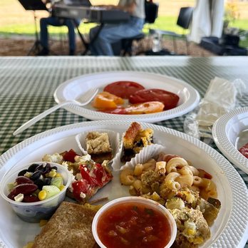Verrill Farm - Delish sample plate & fantastic live music in the background - Bakeries Near Me - Concord, Massachusetts