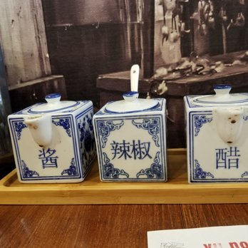 Yu Noodles - Sauces on every table. Soy sauce, hot sauce, black vinegar. - Chinese Near Me - Fairfax, Virginia Yu Noodles - Sauces on every table. Soy sauce, hot sauce, black vinegar. - Chinese Near Me - Fairfax, Virginia