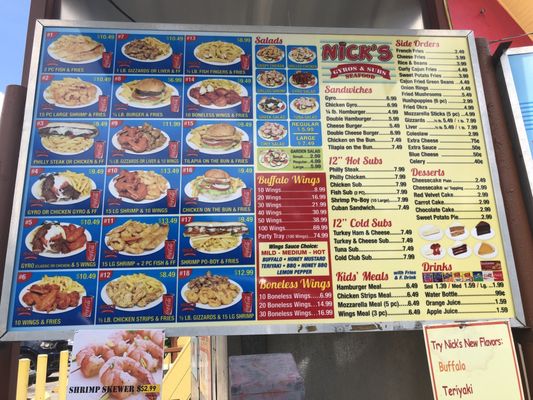Menu photo 7 Nicks Gyros and Subs Tampa, FL