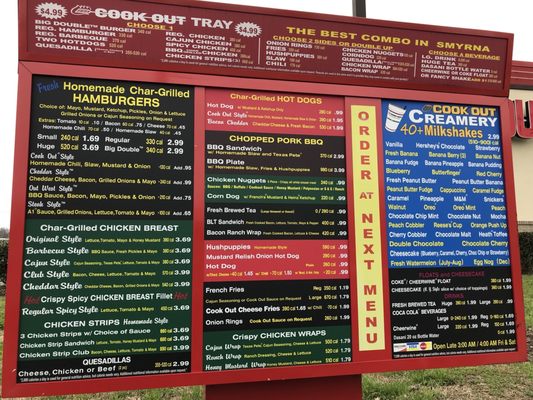 Menu photo 3 Cook Out Smyrna, TN