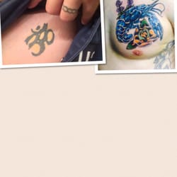 Flying Squid Art Gallery & Tattooing - Before and after. No more Om!