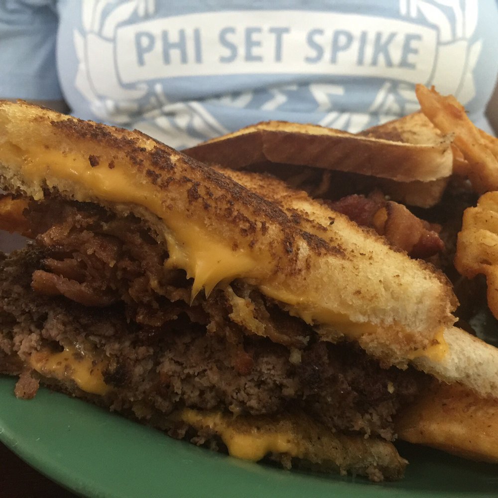 Sunnyside Grill - The lancer, 2 grilled cheeses for buns!?!?! Seriously!!! Best idea ever - American Near Me - Cleves, Ohio