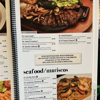 El Vaquero Clifton - a menu for a mexican restaurant - Mexican Near Me - Cincinnati, Ohio