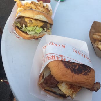 Babys Badass Burgers Orange County - A good wife burger and my sons boring boring burger - Food Trucks Near Me