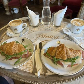Caffè Florian - Two breakfast croissants with two cappuccinos! - Coffee & Tea Near Me - Venezia, VE Caffè Florian - Two breakfast croissants with two cappuccinos! - Coffee & Tea Near Me - Venezia, VE