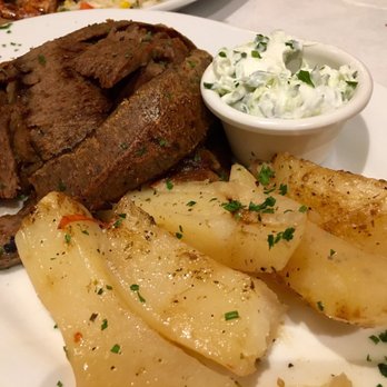Aliada - Gyro Platter with double Oven Roasted Lemon Potatoes - Greek Near Me - Astoria, New York
