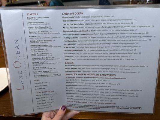 Menu photo 8 Land Ocean Restaurant Meridian Meridian, ID