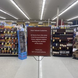Safeway - A special section for alcohol, medicine, detergent