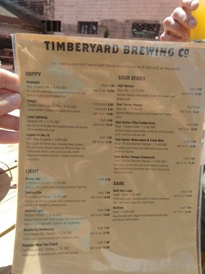Menu photo 2 Timberyard Brewing Company East Brookfield, MA