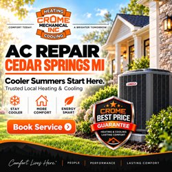 Crome Mechanical Heating & Cooling - AC Repair Cedar Springs MI and surrounding area