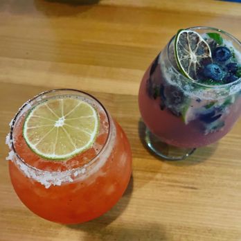Zapoteca - Strawberry limeaide and blue mojito mocktails!! Taste sooo great!! - Mexican Near Me - White Rock, British Columbia Zapoteca - Strawberry limeaide and blue mojito mocktails!! Taste sooo great!! - Mexican Near Me - White Rock, British Columbia