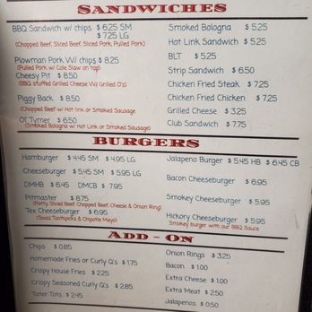 Janice's Barbeque Pit - Menu - Barbeque Near Me - Stratford, Oklahoma