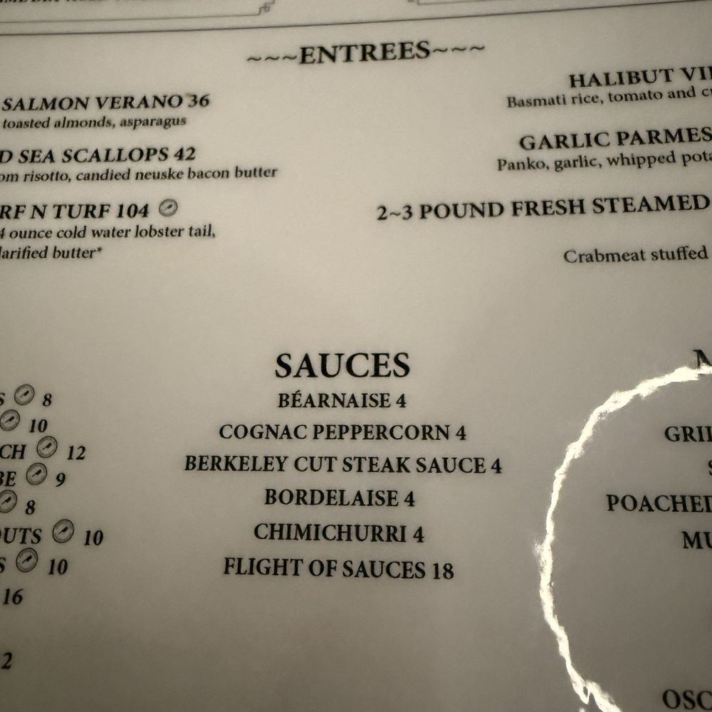 Berkeley Cut Steakhouse - Sauce flight - Steakhouses Near Me - Seaside Park, New Jersey