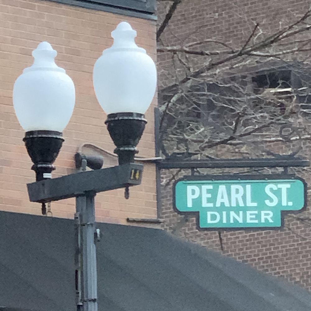 Pearl Street Diner - Pearl Street Diner entrance corner sign - Diners Near Me - Albany, New York