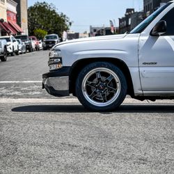 League Motorsports - Lowered Chevrolet Silverado x Weld Ventura 6 Wheels & Tire Package