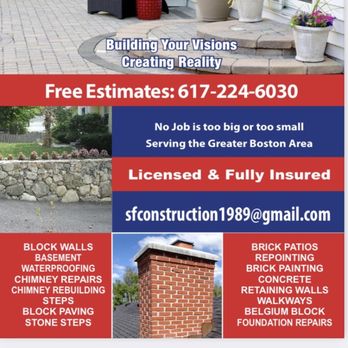 SF Construction & Masonry - SF construction & Masonry - Masonry/Concrete Near Me