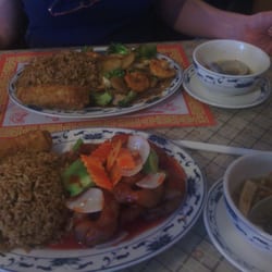 Sweet an sour shrimp & basil shrimp & hot an sour soup