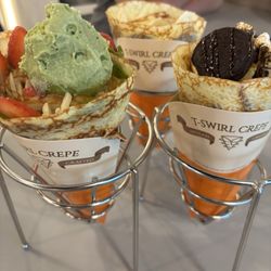 T swirl crepe