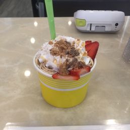 Reese's blast rolled ice cream. It is very good