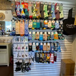 Chapel Hats - They have men's and women's sizes with a few smalllll socks.