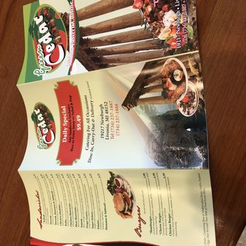 Green Cedar - Back of menu - Middle Eastern Near Me - Livonia, Michigan